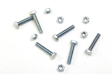 Metal işleme aletleri. Beyaz bir arka plan üzerinde metal işi