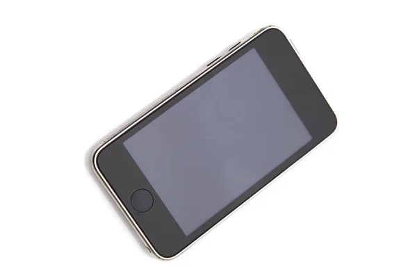 Современный Мобильный Телефон Макет Пустой Экран Изолирован Белом Фоне — стоковое фото