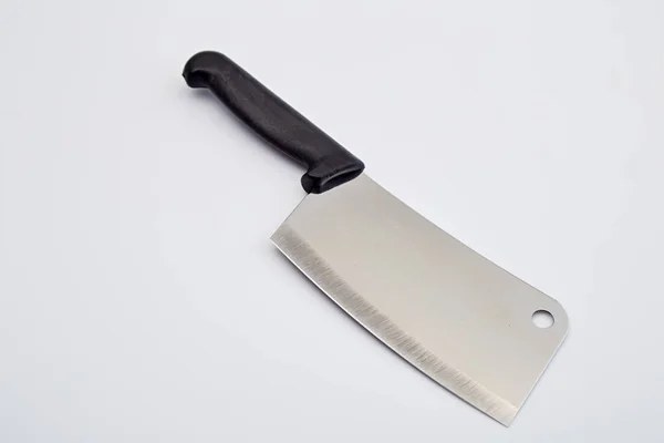 Cuchillo Acero Inoxidable Para Cortar Aislado Sobre Fondo Blanco —  Fotos de Stock