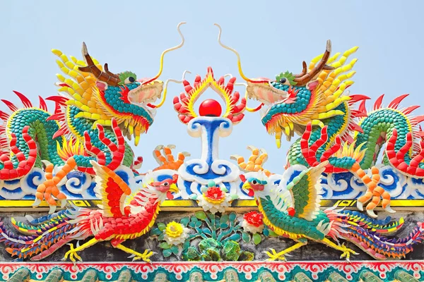 Chiński Smok Świątyni — Zdjęcie stockowe