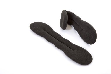 siyah curlers beyaz bir arka plan üzerinde izole. Serisi: profesyonel kuaför ekipman ve araçları