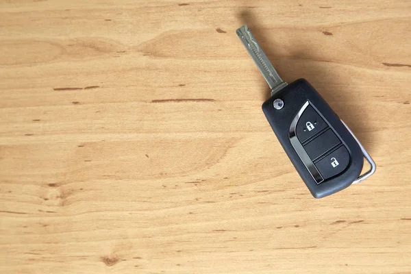 Remote Car Key Wooden Background — Stock Photo, Image
