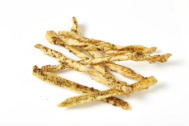 Beyaz arkaplanda ekmek çubuğu