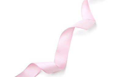 pembe kurdele sınır üzerinde beyaz izole bukleler ile
