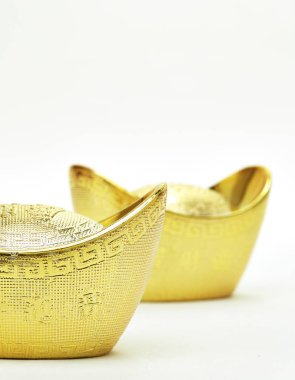 Çin yeni yılı ve altın İngotlar