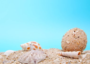 Paskalya yortusu yumurta kabukları boş plajı ile