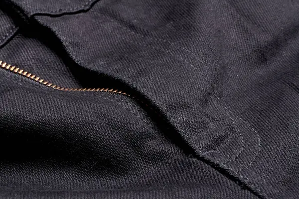 Tekstur Sorte Jeans Baggrund - Stock-foto