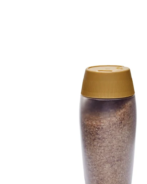 Пляшка Чистого Натурального Цукру Ізольовано Білому — стокове фото