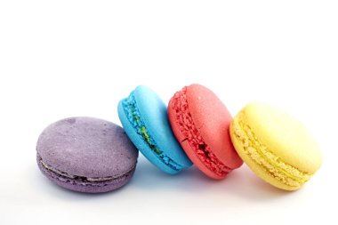 Fransız renkli macarons 