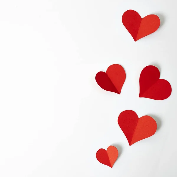 Red paper hearts — Stock Photo, Image