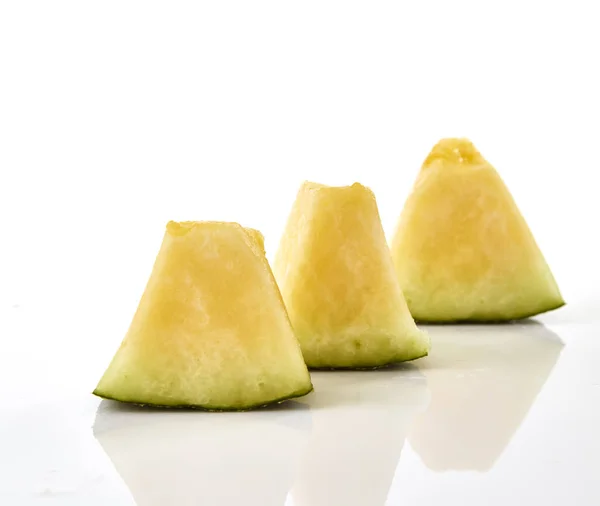 Cantaloupe melon on white — Stock Photo, Image