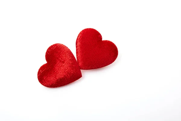 Zwei rote Herzen — Stockfoto