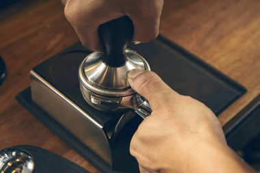 Espresso kaşık kahve tozu