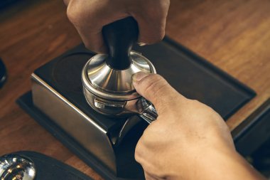 Espresso kaşık kahve tozu