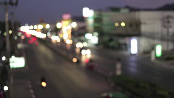 Вождение в ночное время — стоковое видео