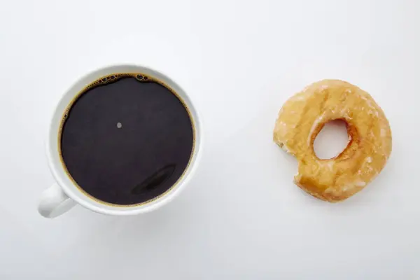 Coffee Donut Breakfast — Stock Photo, Image