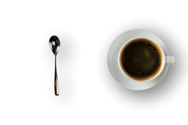 Xícara de café no fundo branco — Fotografia de Stock