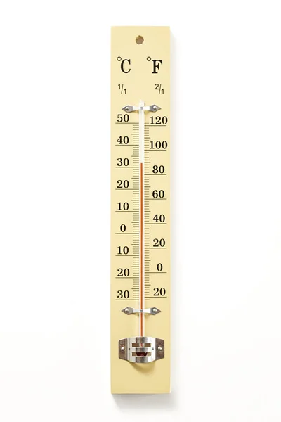 Escala de termómetro de madera —  Fotos de Stock