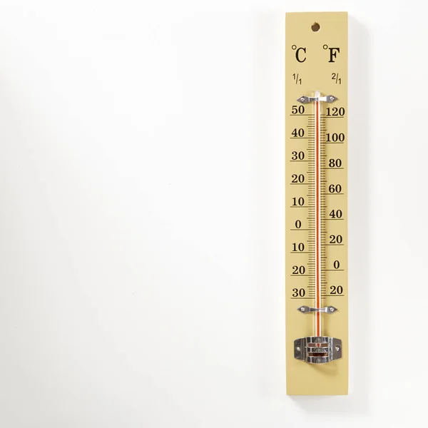 Escala de termómetro de madera —  Fotos de Stock