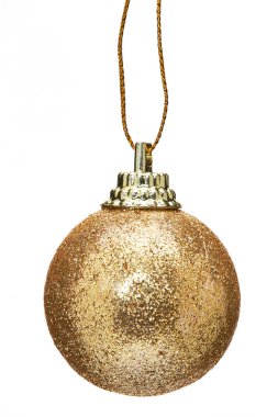 Beyaz arka plan üzerinde izole süslü Noel top