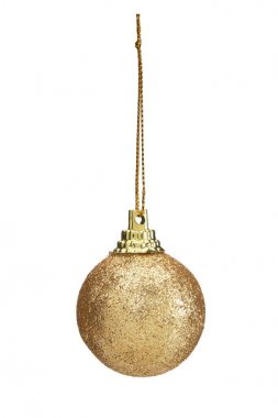 Beyaz arka plan üzerinde izole süslü Noel top