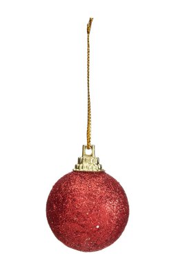 Beyaz arka plan üzerinde izole süslü Noel top