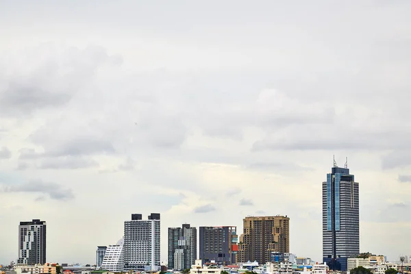 Paisaje Urbano Bangkok Vista Alta Edificios Río — Foto de Stock