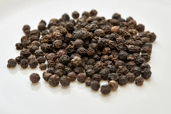 Black Pepper Placed White Background — Stock Photo, Image