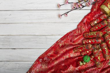 İyi şanslar inanç ve zenginlik içinde kullanılan Çin yeni yılı dekoratif öğeler