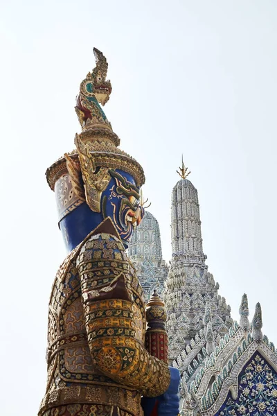 Demona Strażnika Wat Phra Kaew Rozciągacz Szmaragdowej Buddy Bangkok Tajlandia — Zdjęcie stockowe
