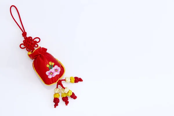 Chinese New Year Gift Bag Decoration White Background — Stock Photo, Image