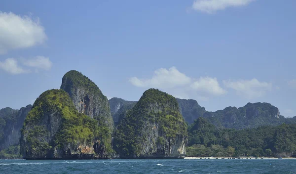 Tiszta Víz Kék Phra Nang Beach Thaiföld Tavaszi Szünet — Stock Fotó