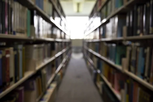 Livres Flous Dans Doctrine Bibliothèque Lumière Fenêtre Pour Arrière Plan — Photo