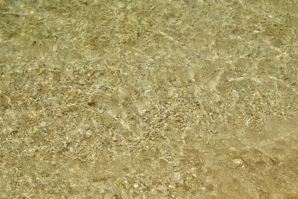 Onda Del Mare Sulla Spiaggia Sabbia Sfondo Estivo — Foto Stock