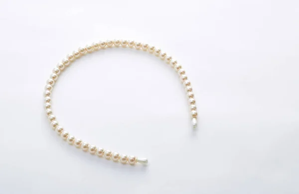 Pearl hair band  on white background — Stock Photo, Image