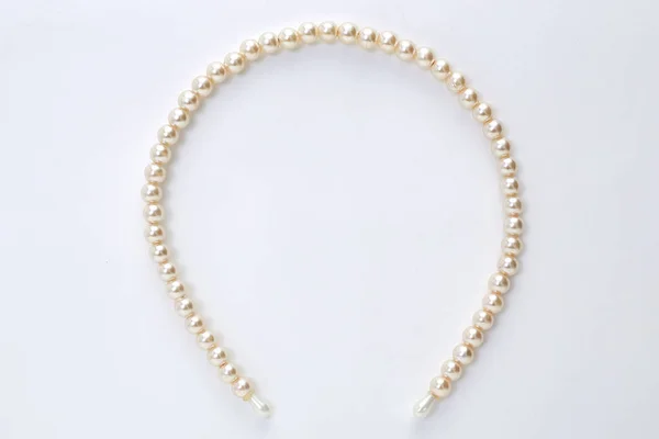 Pearl hair band  on white background — Stock Photo, Image