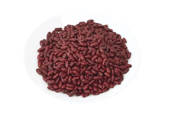 Red kidney beans on the plate — Stock Photo, Image