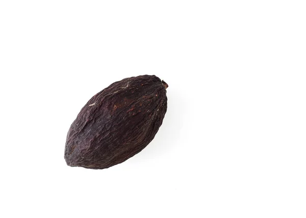 Какао-стручок на білому тлі — стокове фото