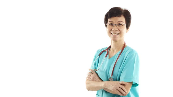 Krankenschwester asiatisch frau standing — Stockfoto