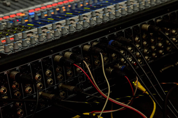 Large Music Mixing desk equipment equipment sound mixer control