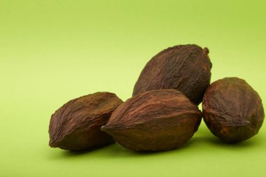 yeşil zemin üzerine kakao pod