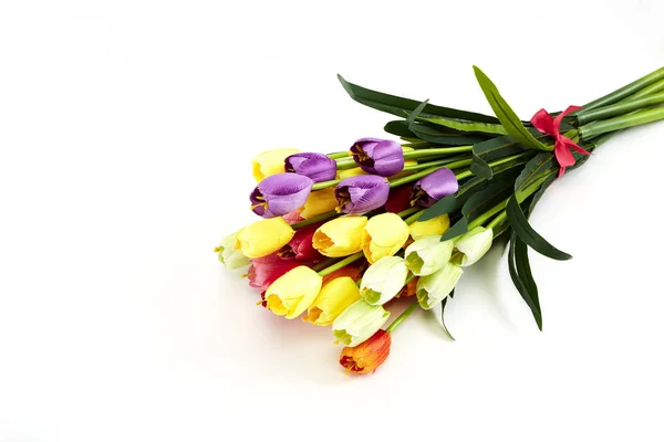 Фон фестиваля Поддельные красочные тюльпаны — стоковое фото