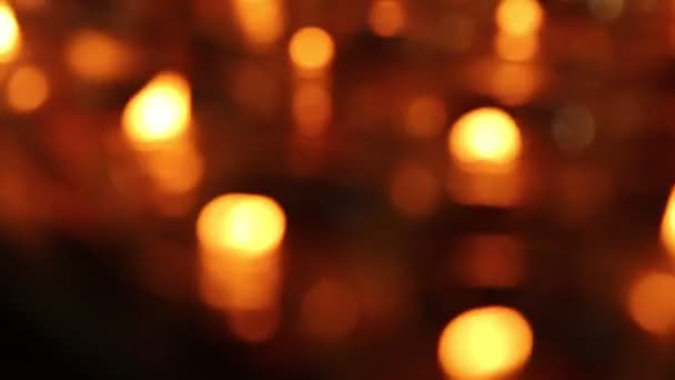 Focus Bokeh Blur Candle Lighting Abstract Fondo — Vídeos de Stock