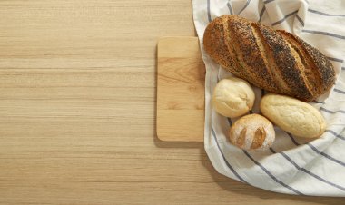 Fransız ekmeği üst görünümü