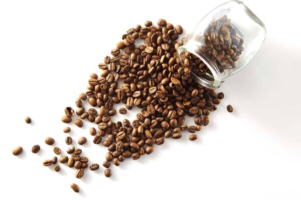 coffee beans in bottle