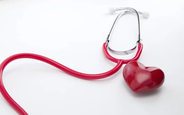 Health care stethoscope with heart — Stock Photo, Image