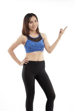 Asya kısa saç fitness elbiseli