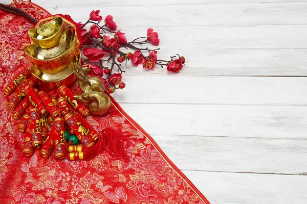 Chinese New Year decoration on a red background