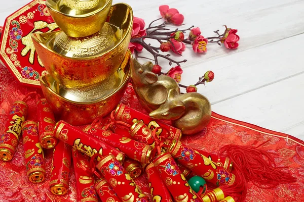 Chinese New Year decoration on a red background