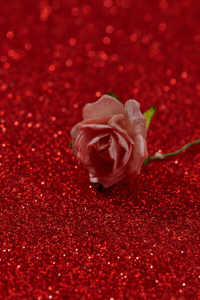 Rose with glitter for background of Valentine day